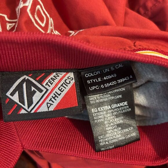 SOLD Vintage USC Trojans Men's Size XL Windbreaker Pullover Jacket V Neck - Picture 8 of 11